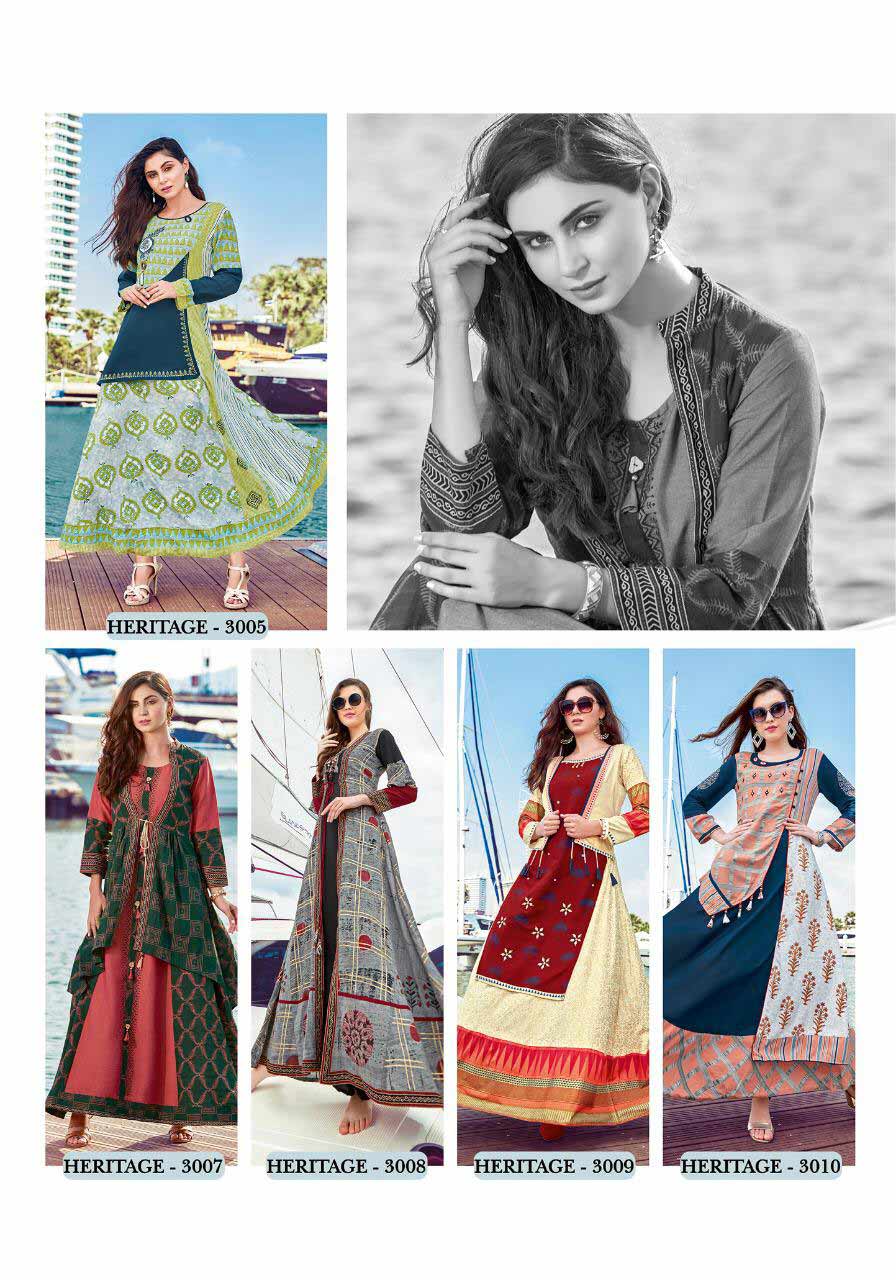 Heritage Vol-3 Kiana Rayon Two Tone Kurti Manufacturer Heritage Vol-3 Kiana Rayon Two Tone Kurti Manufacturer